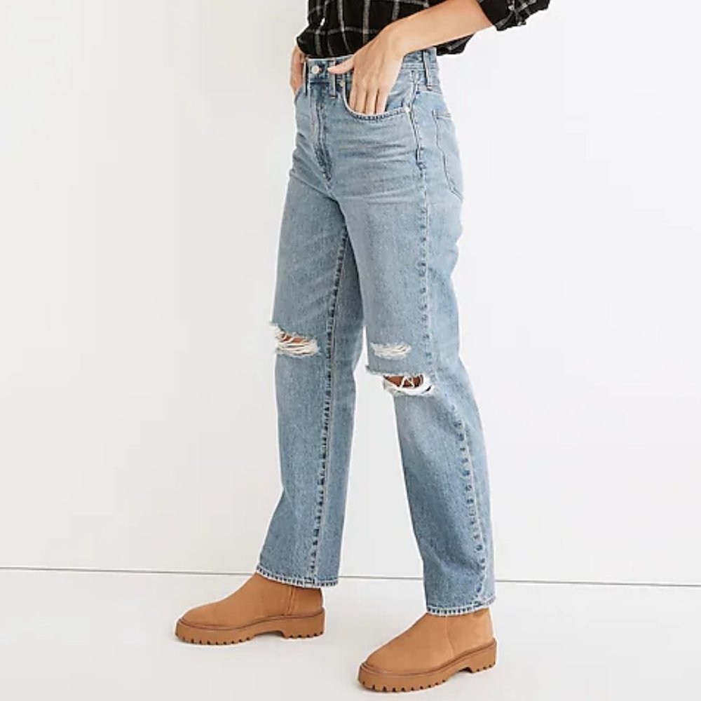 Madewell The Perfect Vintage Straight Distressed Rigid High Rise Jean